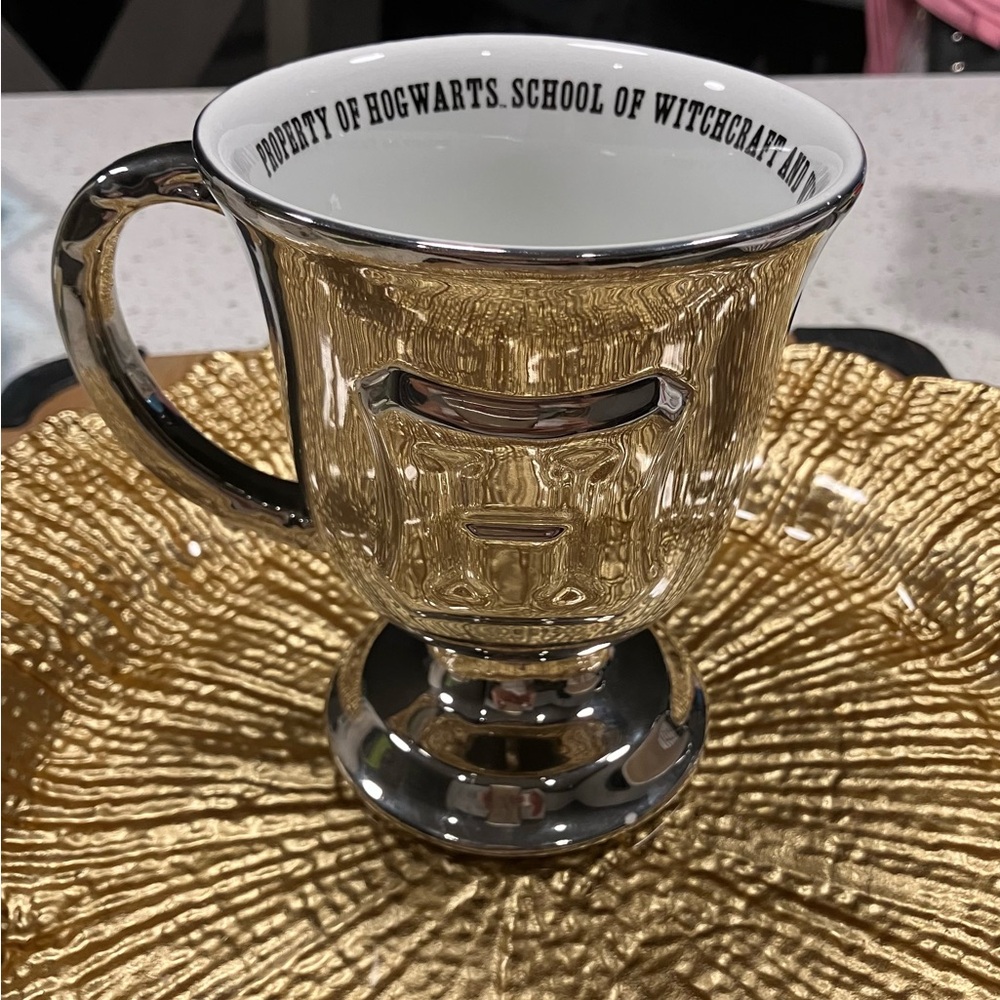 Harry Potter Silver Hogwarts Goblet Mug